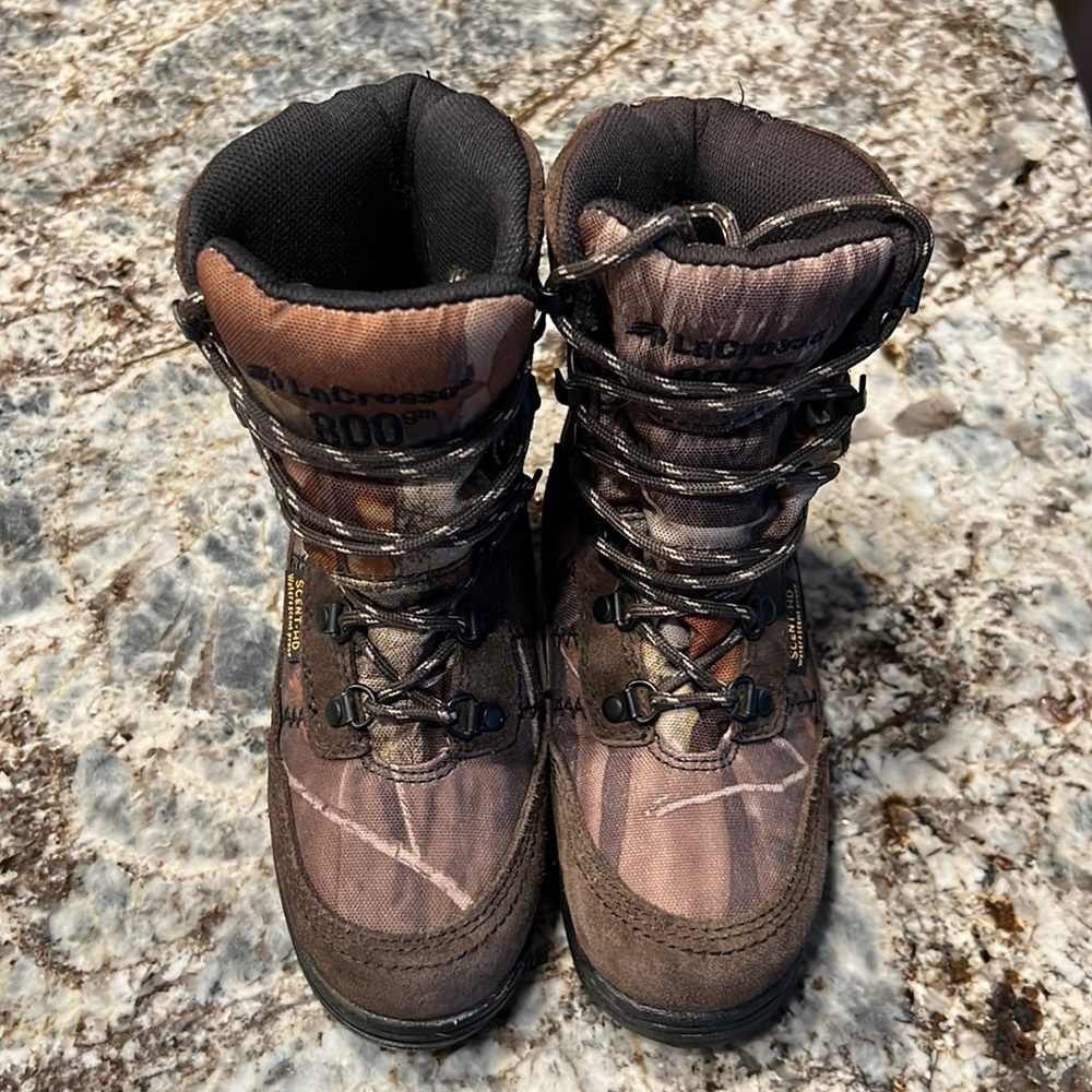 LaCrosse Camouflage 800gm boots- size 2